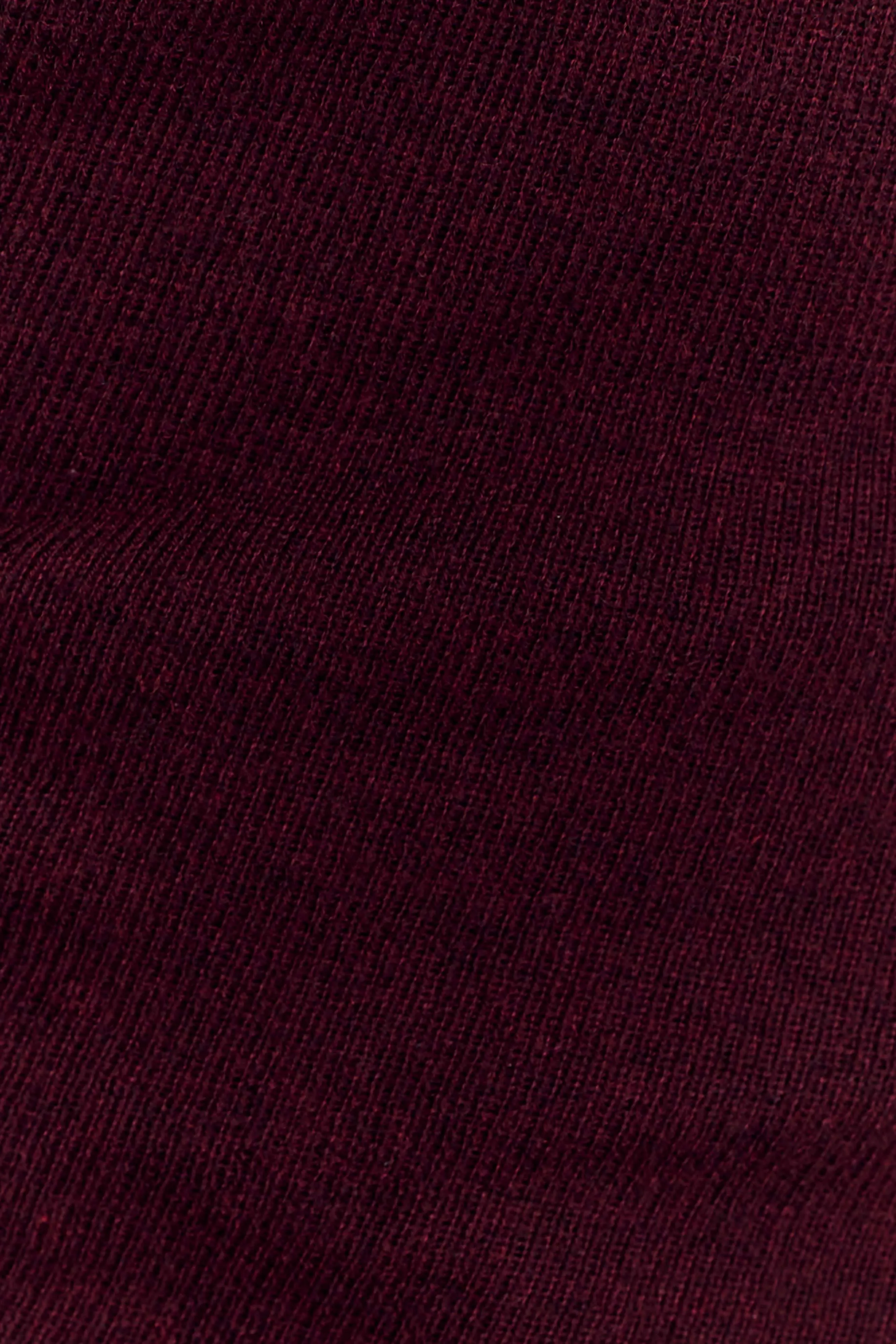 Biodegradable Fiber Blend Culver Draped Twist Knit Top - Wine