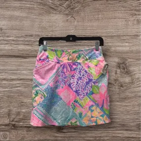 Shirred Back Skort Designer By Lilly Pulitzer In Tropical Print, Size: 0