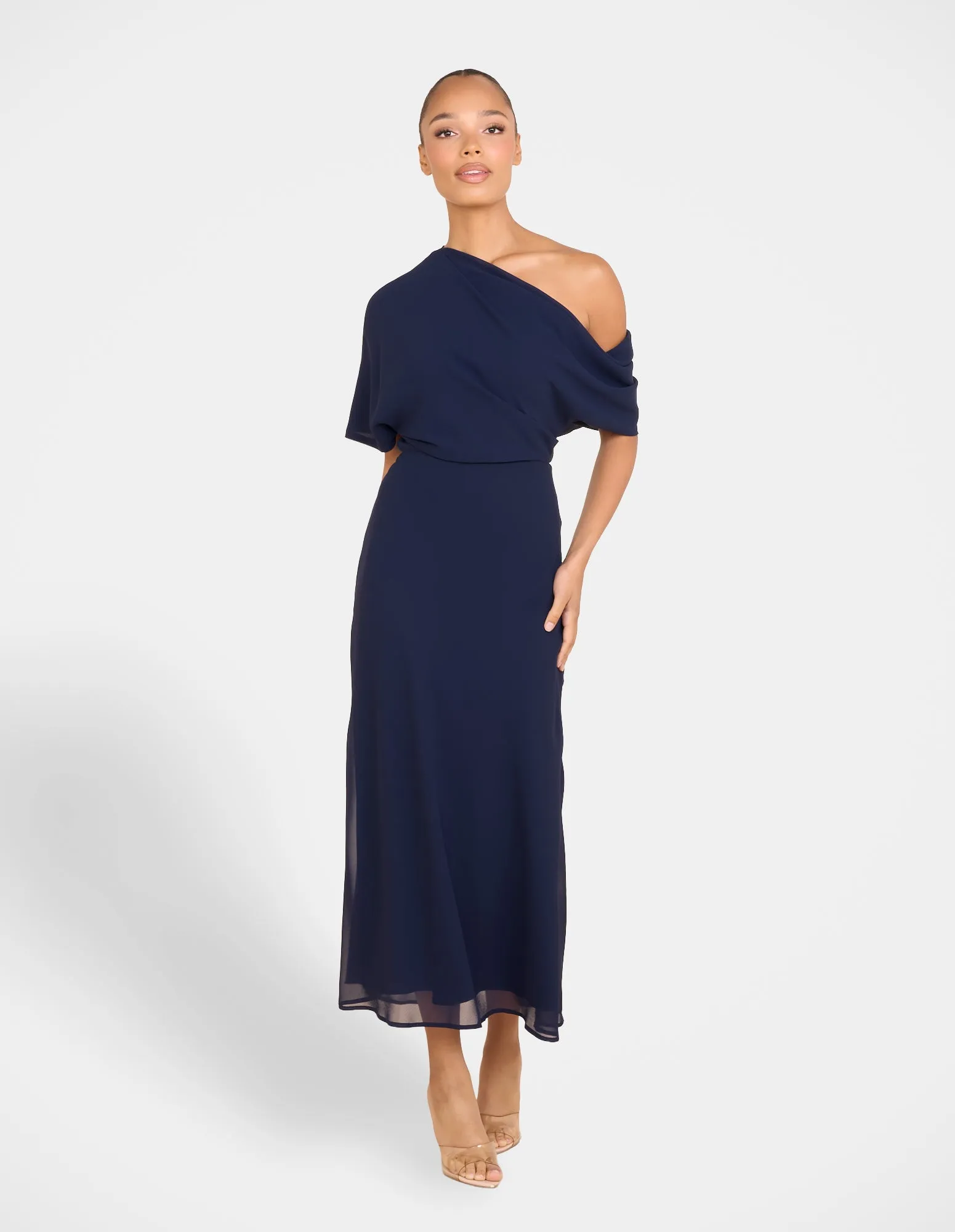 Bethel Off Shoulder Midi Dress Easy Going Jewel-Tone