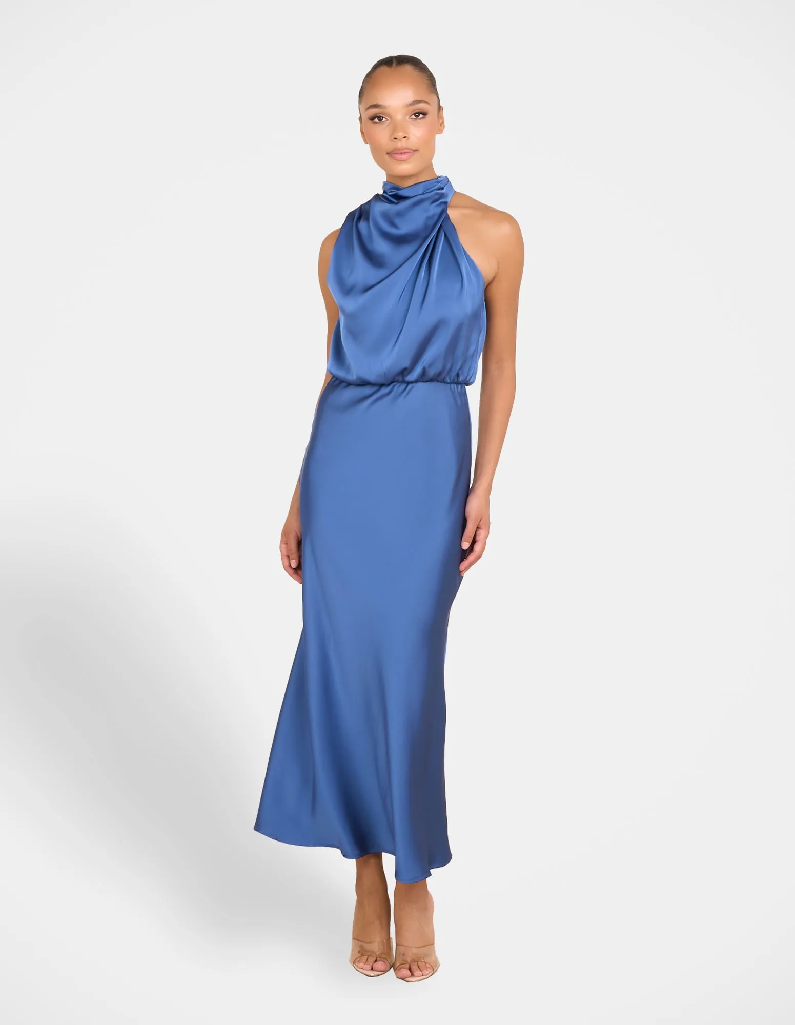 Subtle Detail Timeless Comfort Wear Dominic High Neck Midi Dress