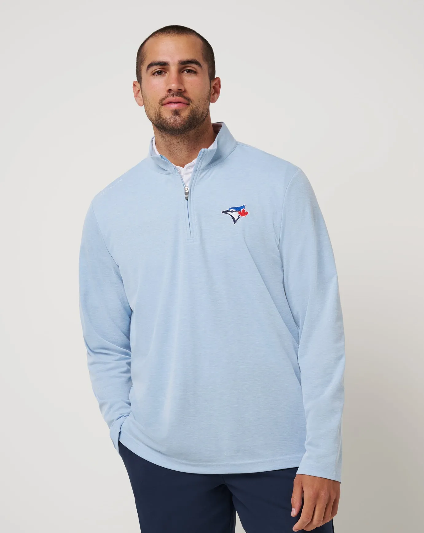 Toronto Blue Jays Time To Tailgate Quarter Zip Soft Touch Fabric