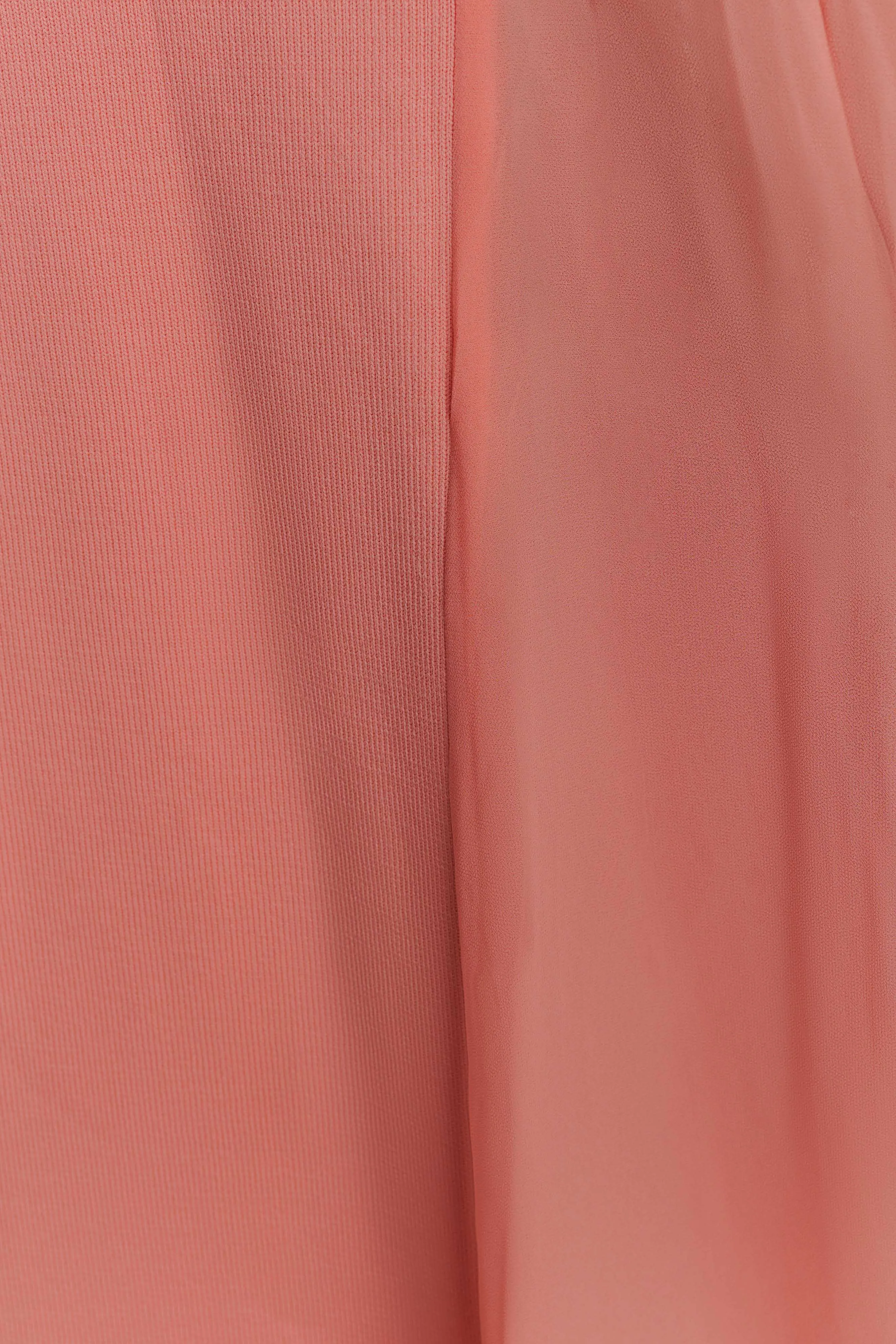 Soleil Knit And Mesh Halter Maxi Dress - Coral Street Style Timeless Vibe