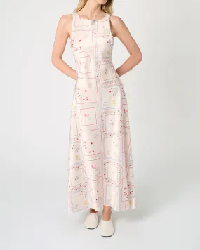 Boat Neck Slip Dress Polished Edge