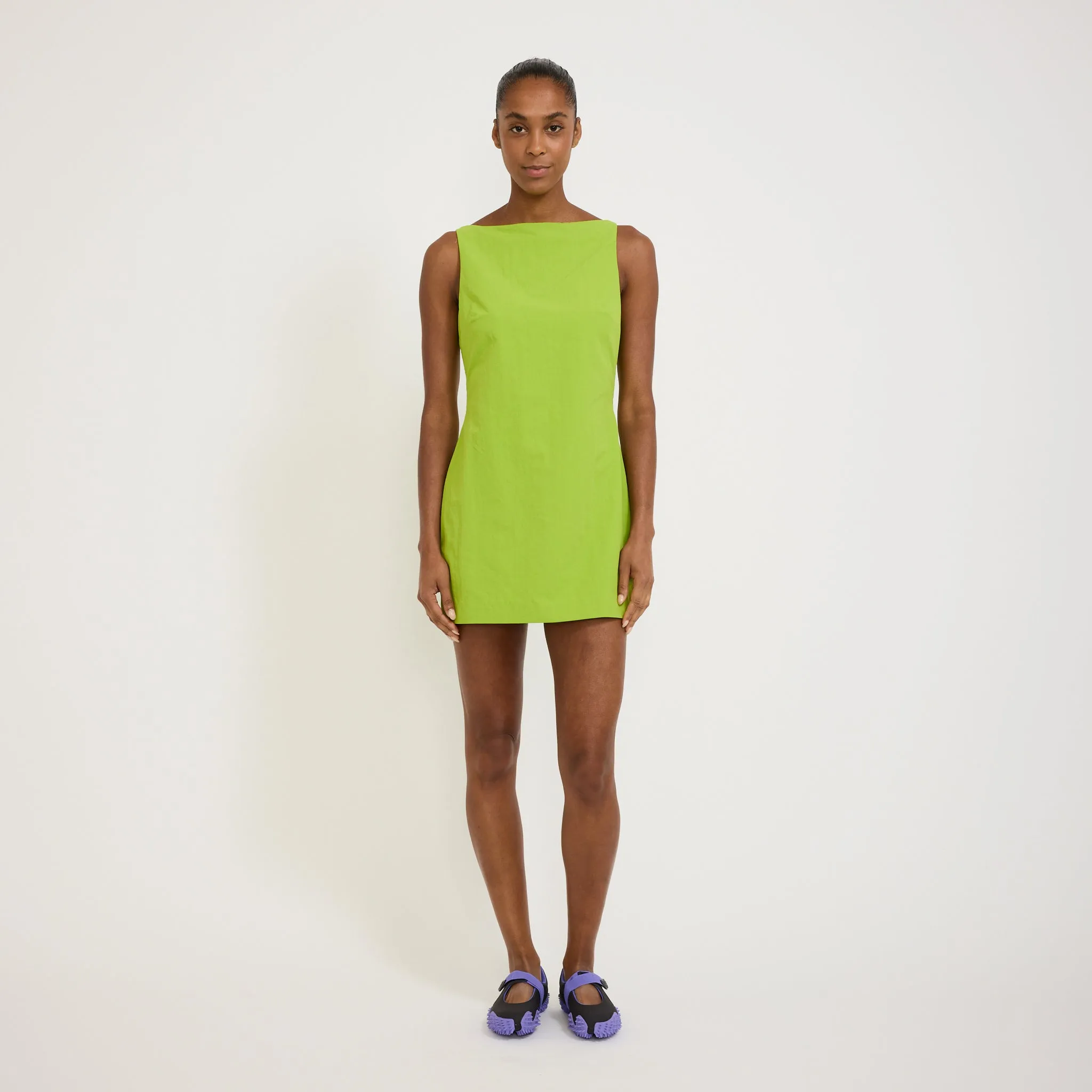 Social Ease Sophia Mini Dress Acid Green