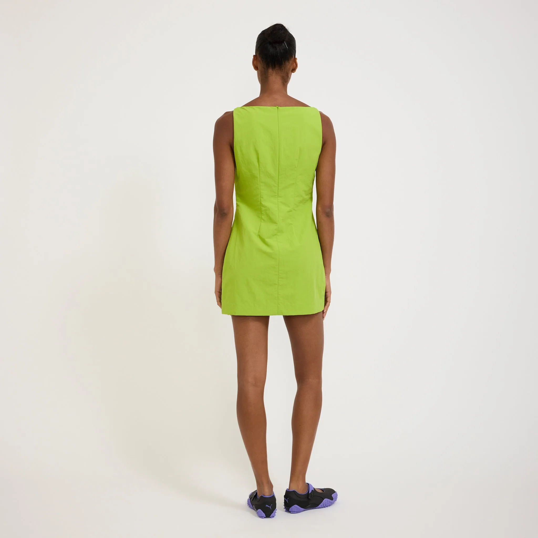 Sophia Mini Dress Acid Green Casual Layers