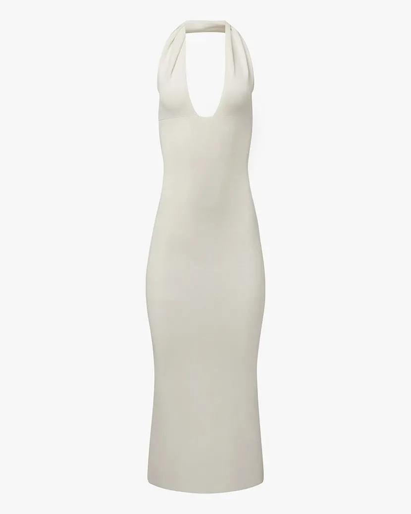 Knit Halter Maxi Dress Effortless Fit