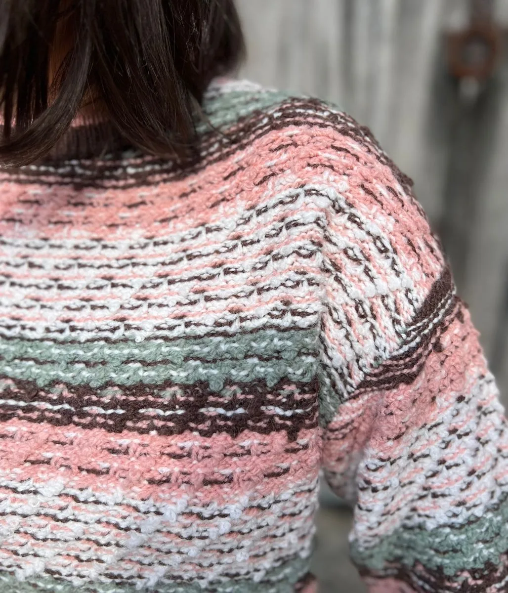 Breathable Performance Pink Textured Patterned Jumper