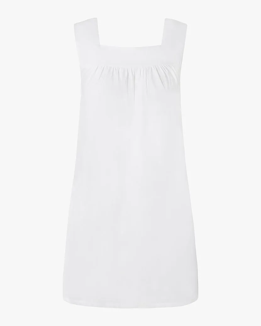 Matte Look Classic A-line design Square Neck Babydoll Mini Dress