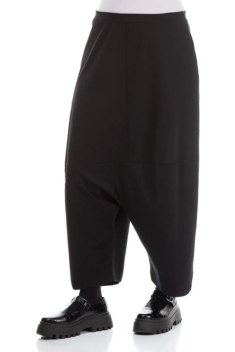 Loose Baggy Black Cotton Trousers Full Comfort
