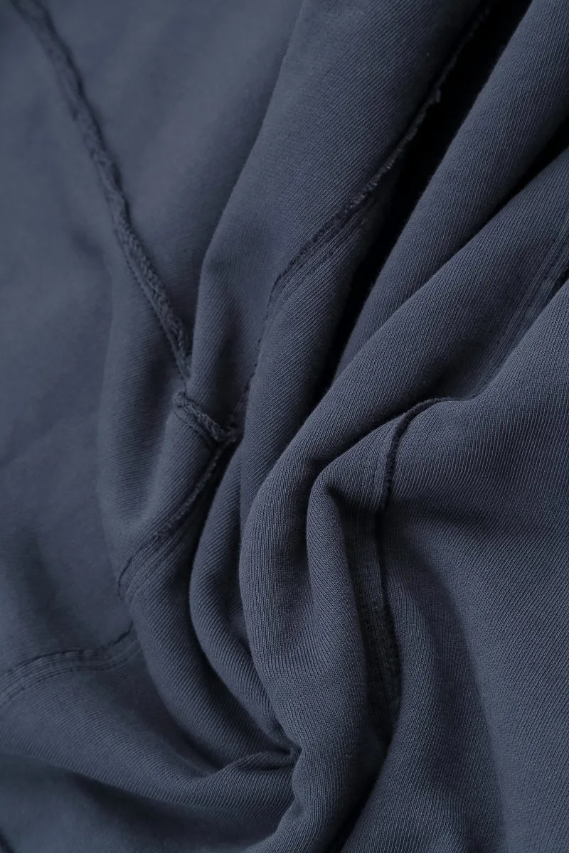 Urban Look Non Slip Waistband Straight Slate Blue Cotton Trousers