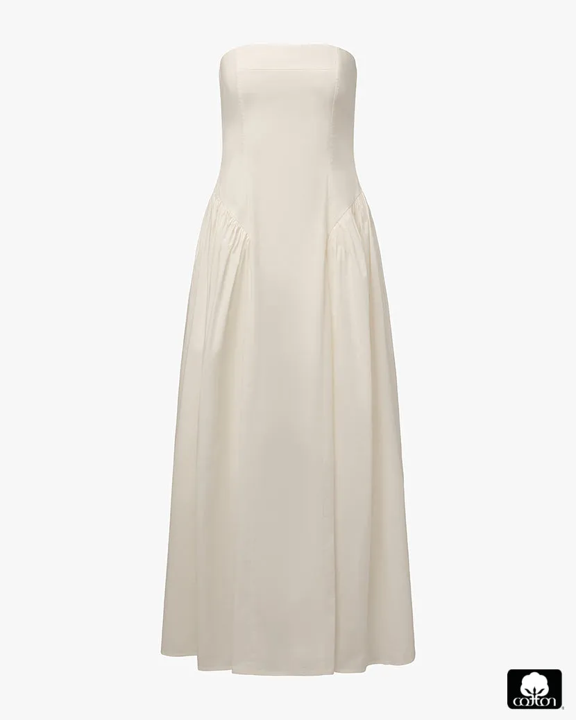Strapless Corset Ruched Dress Evening Event Trend-Inspired