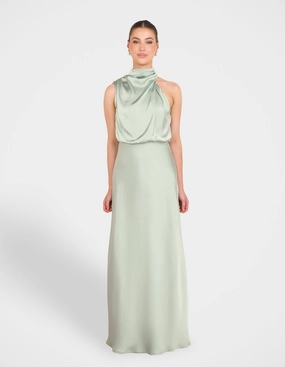 Tate High Neck Gown Adjustable-Length