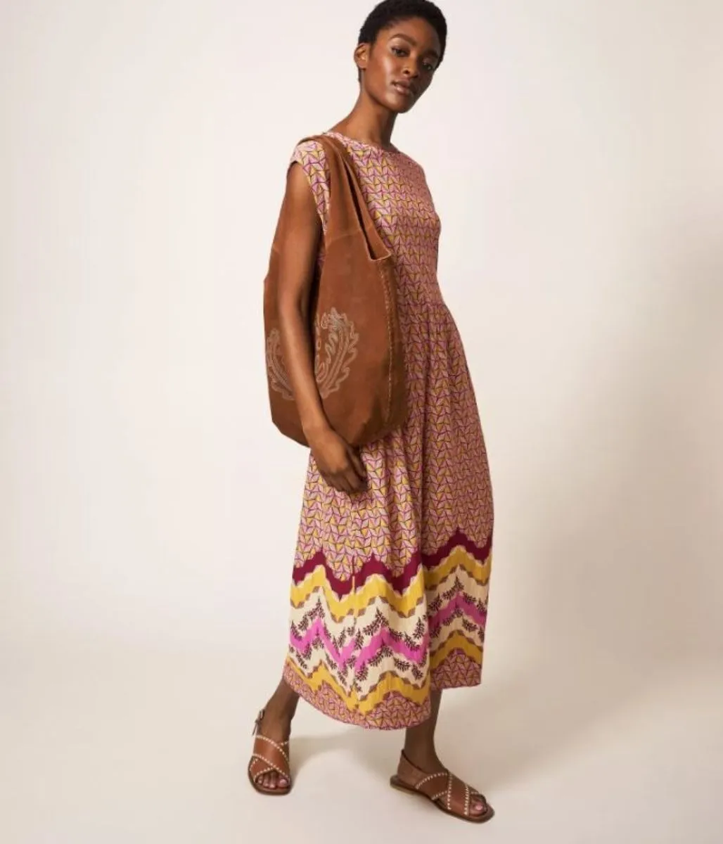 Addison Geo Print Midi Dress Dreamy Simplicity Soft Profile