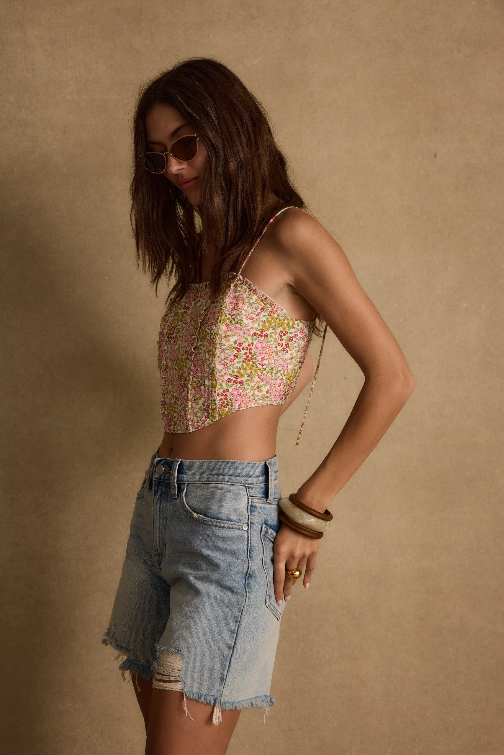 Comfortable Look Bay View Floral Corset Top