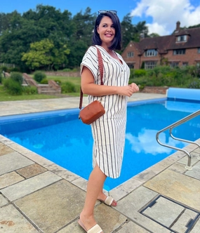 Striped Cotton Shift Dress Timeless and Comfortable