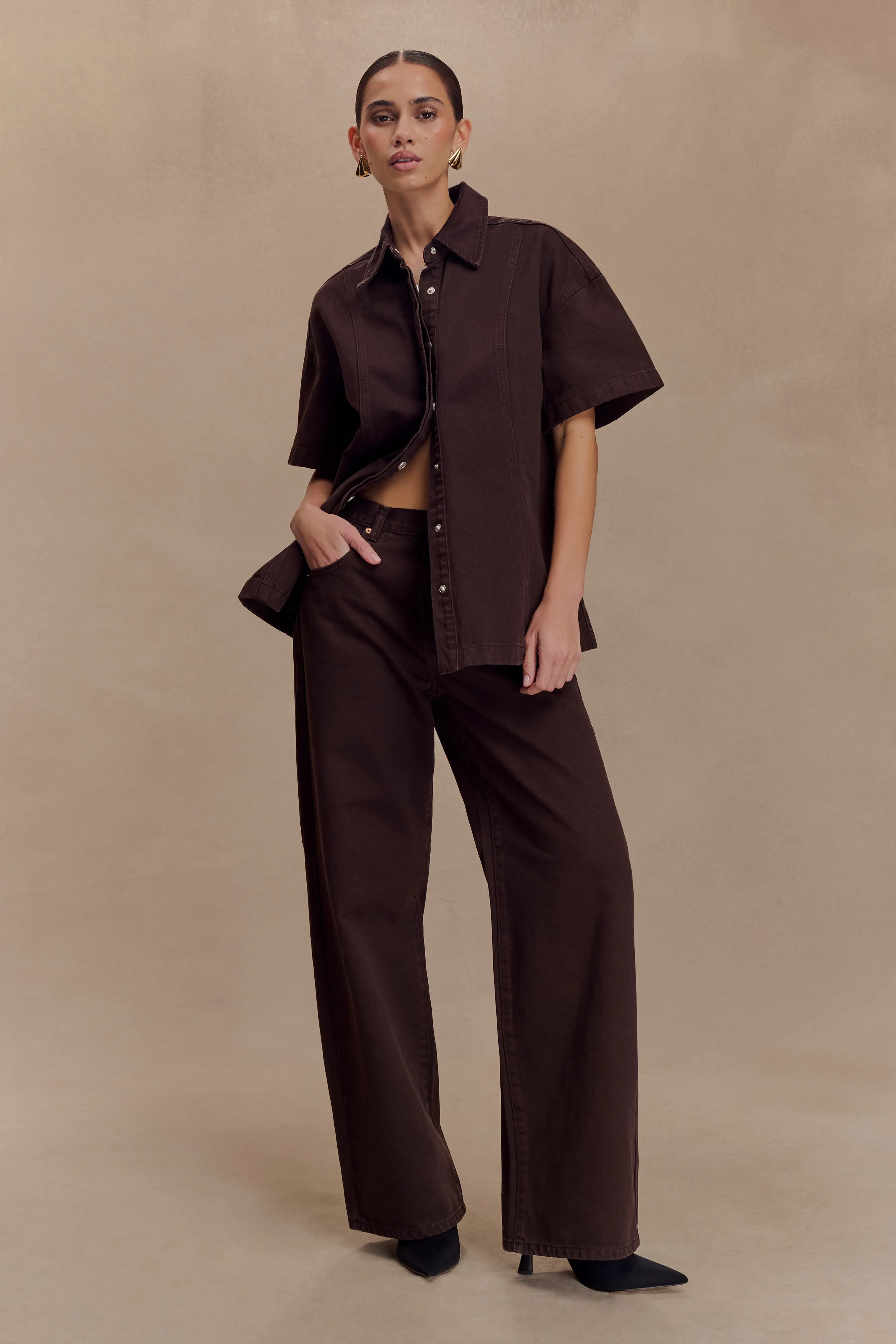 Heat Control Mannon Mid Rise Denim Jeans - Chocolate