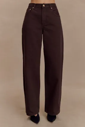 RegularFit Mannon Mid Rise Denim Jeans - Chocolate