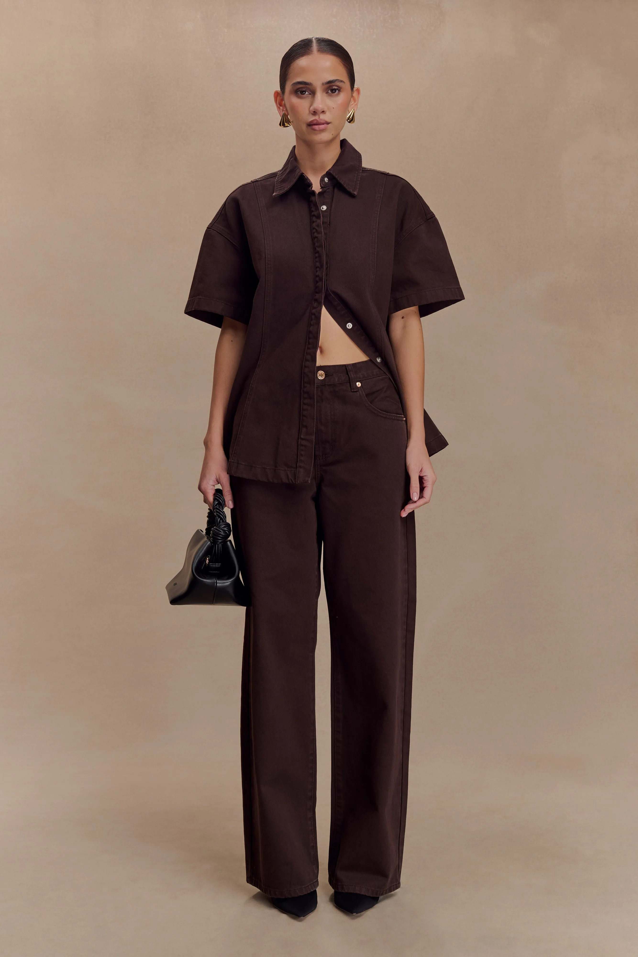 Day Hike Mannon Mid Rise Denim Jeans - Chocolate