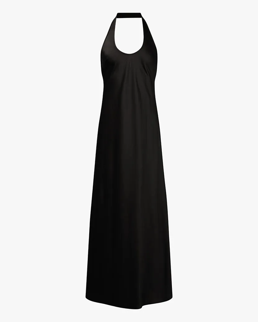 Halter Scoop Midi Dress Polished office dress