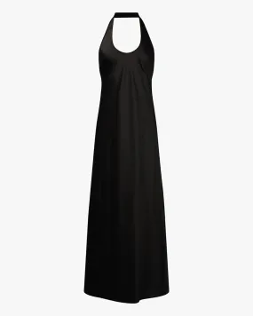 Halter Scoop Midi Dress Polished office dress