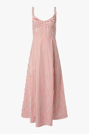 Clean Flow Neat Finish Ruched Cup Midi Dress