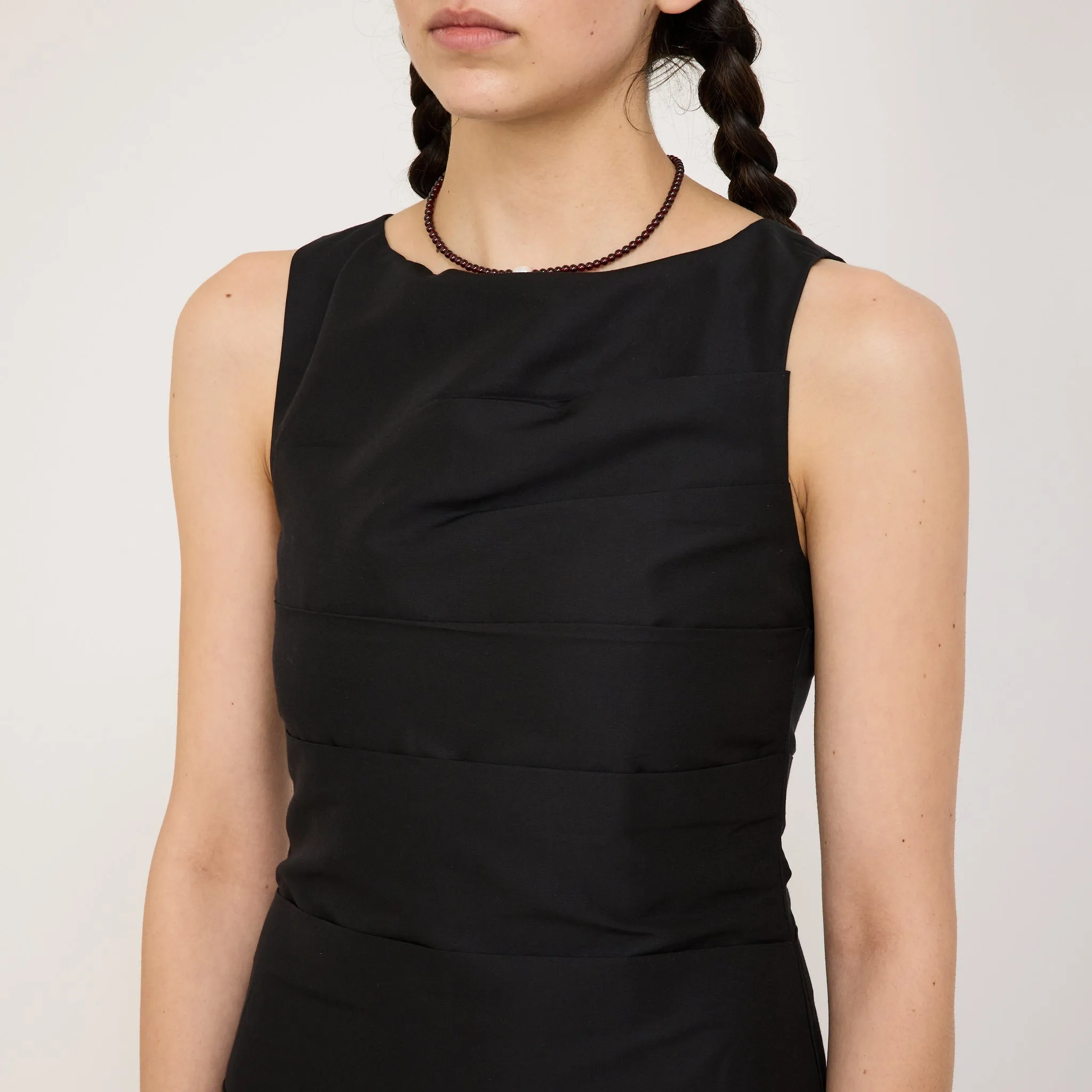 Emma Mini Dress Black ContrastStitching
