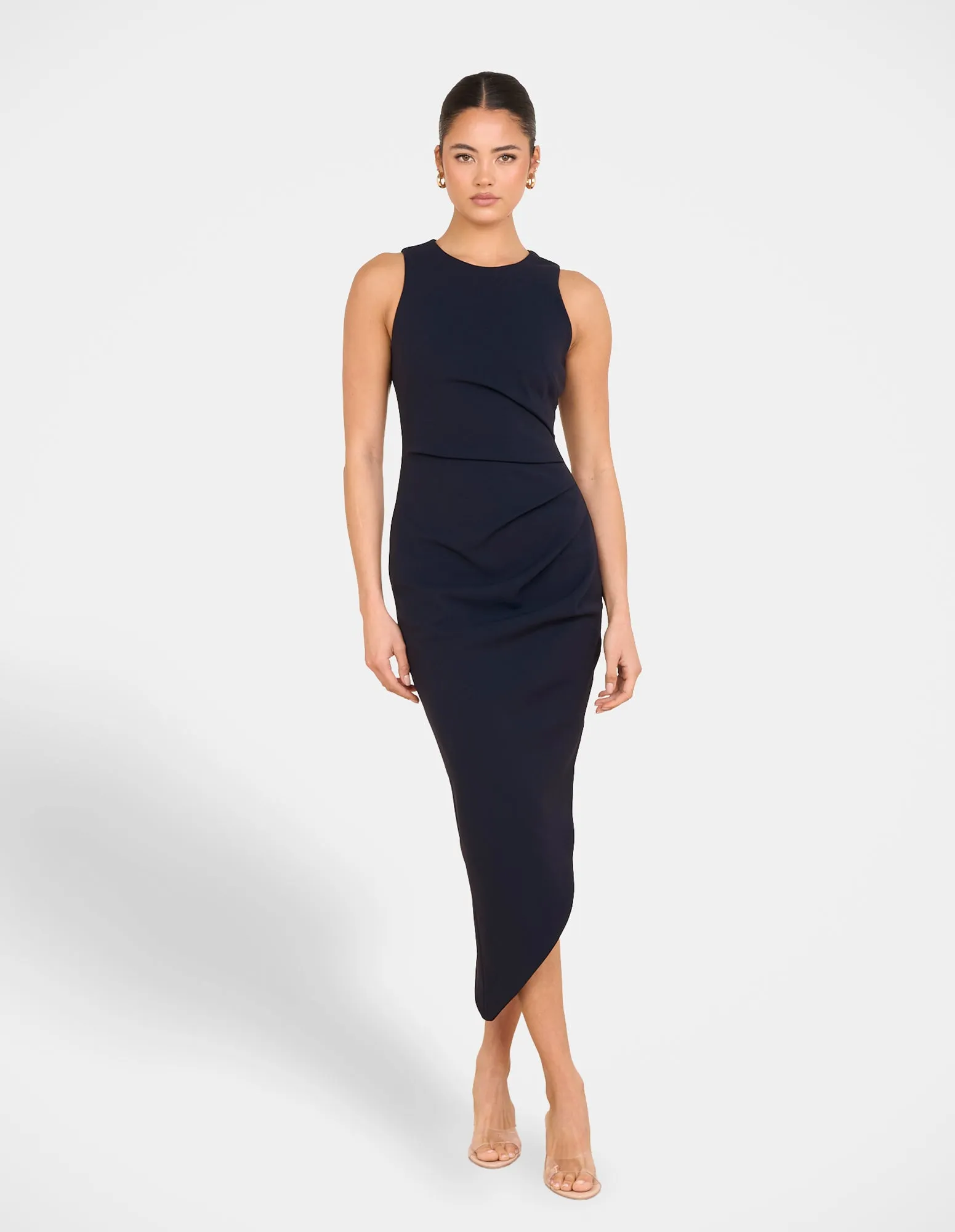 Easy Vibe Stylish Silhouette Kamika High Neck Midi Dress