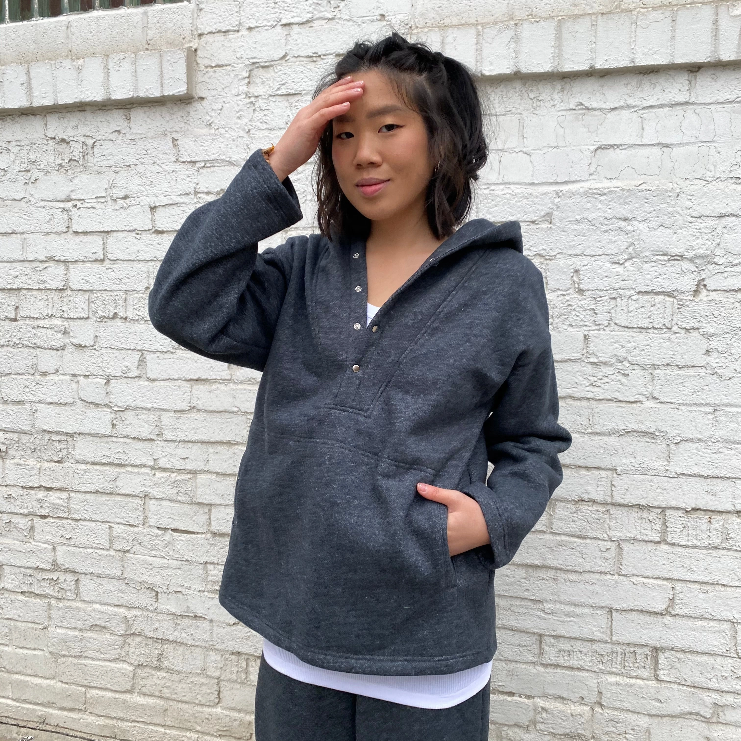 HUNTLEY Boxy Hoodie Sporty Look