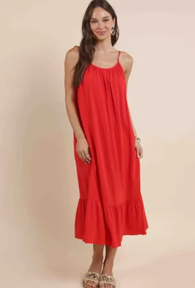 Dropped-Waist SUGARLOAF TIE STRAP MAXI DRESS
