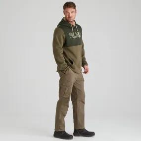 Durable Reinforced Elbows Elasticated Hem Men's South Island Hoodie Olive