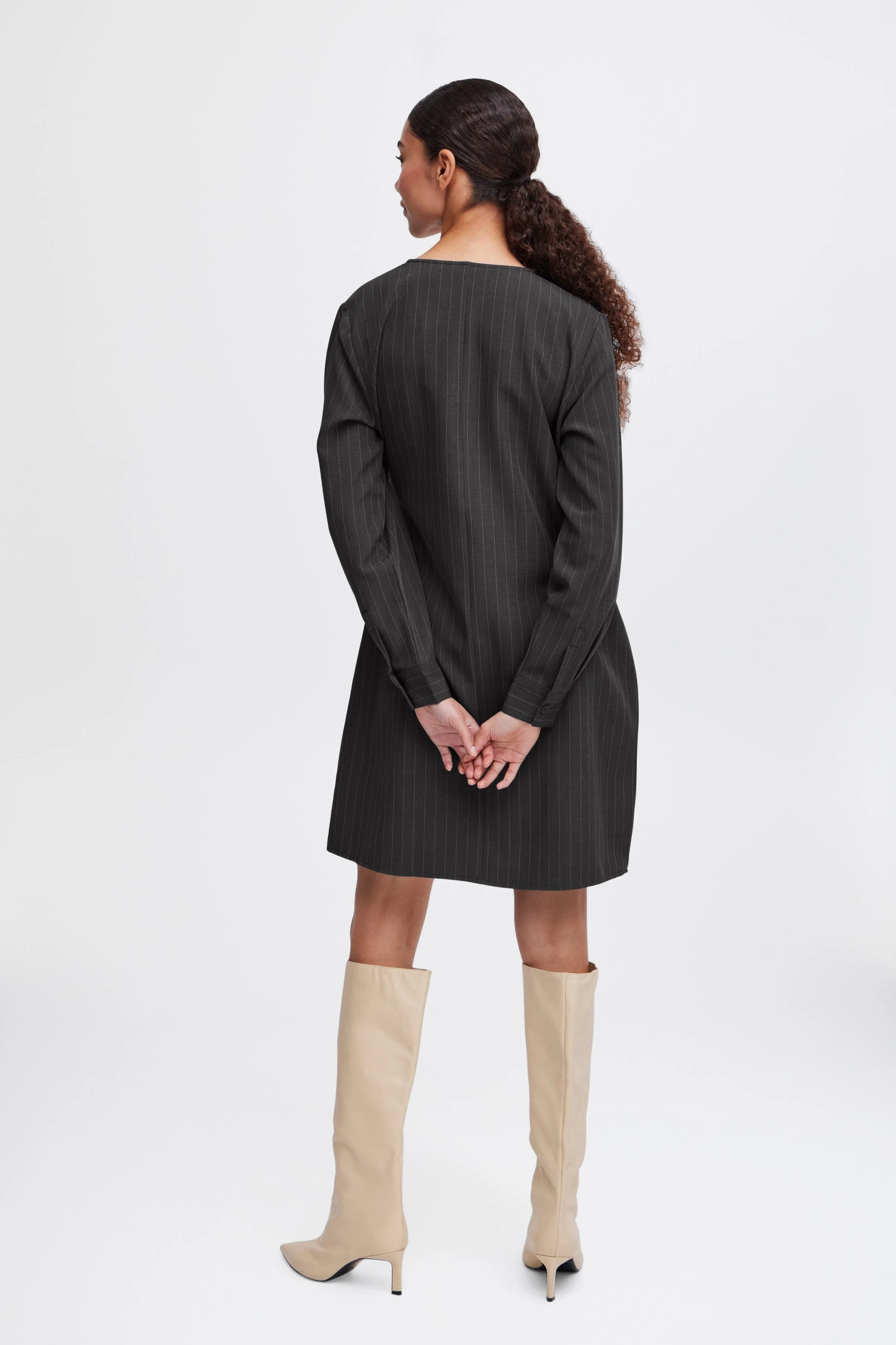 All Season Style GREY WRAP DRESS