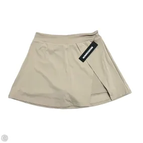 Stretchy Wool blend Skort By Fashion Nova In Tan, Size: S