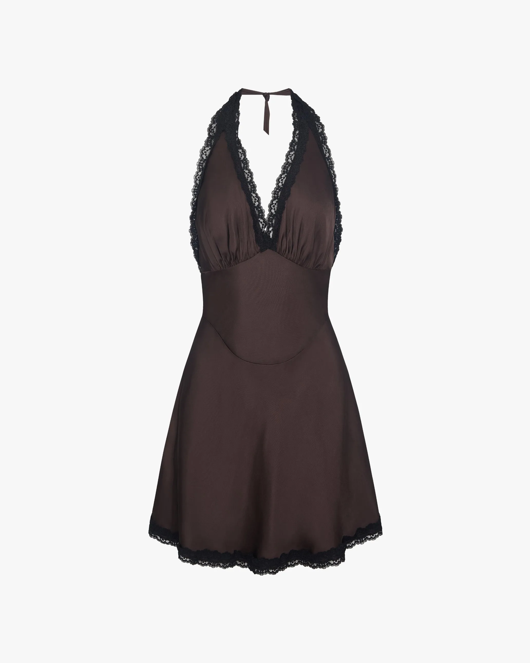 Light Outfit Halter Lace Mini Dress