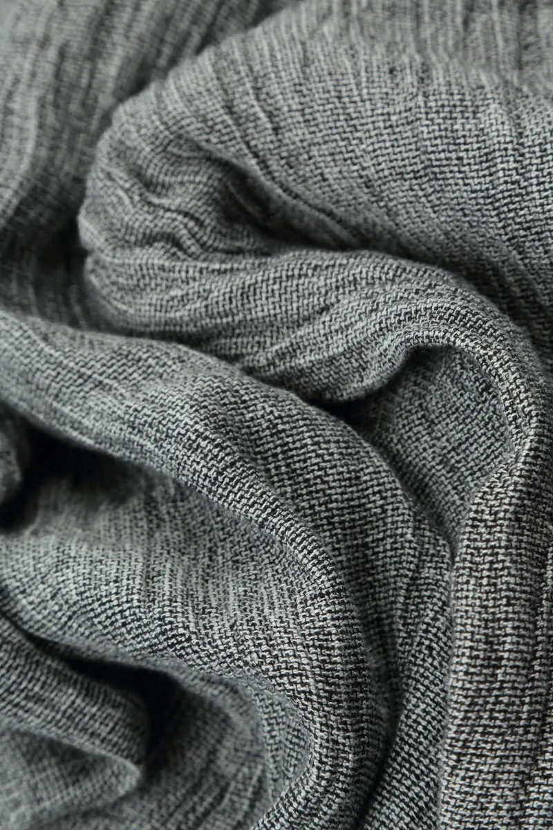 Active Lifestyle Taper Grey M??lange Linen Trousers