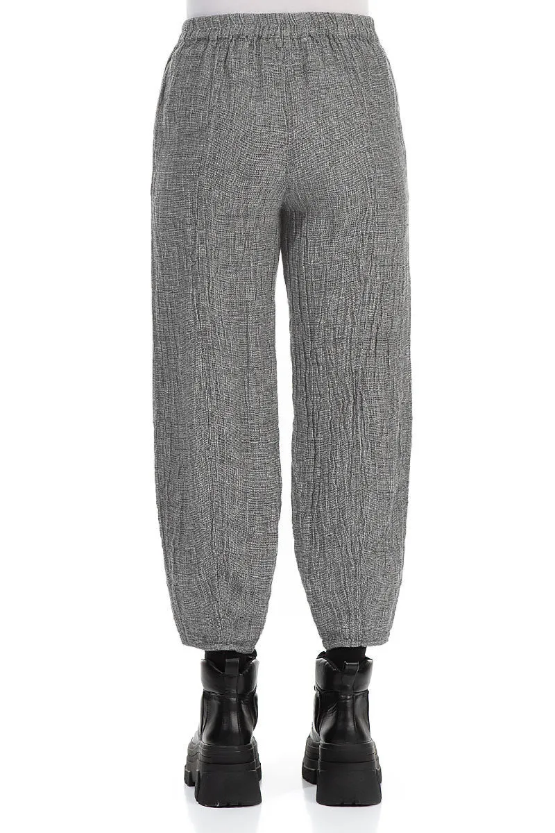 Quick Layering Flex Wear Taper Grey M??lange Linen Trousers