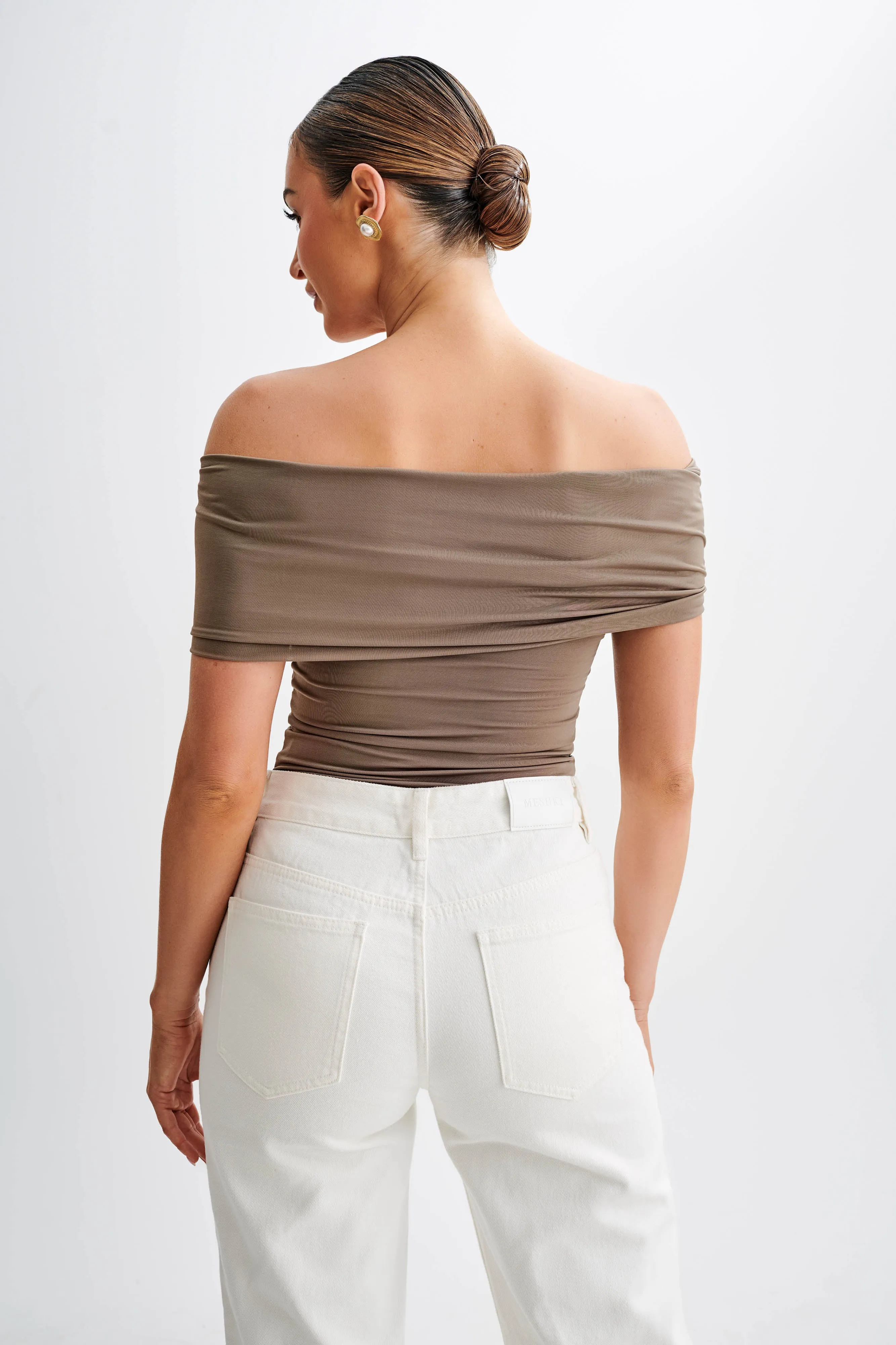 Flexible Design Lourdes Slinky Off Shoulder Top - Coco