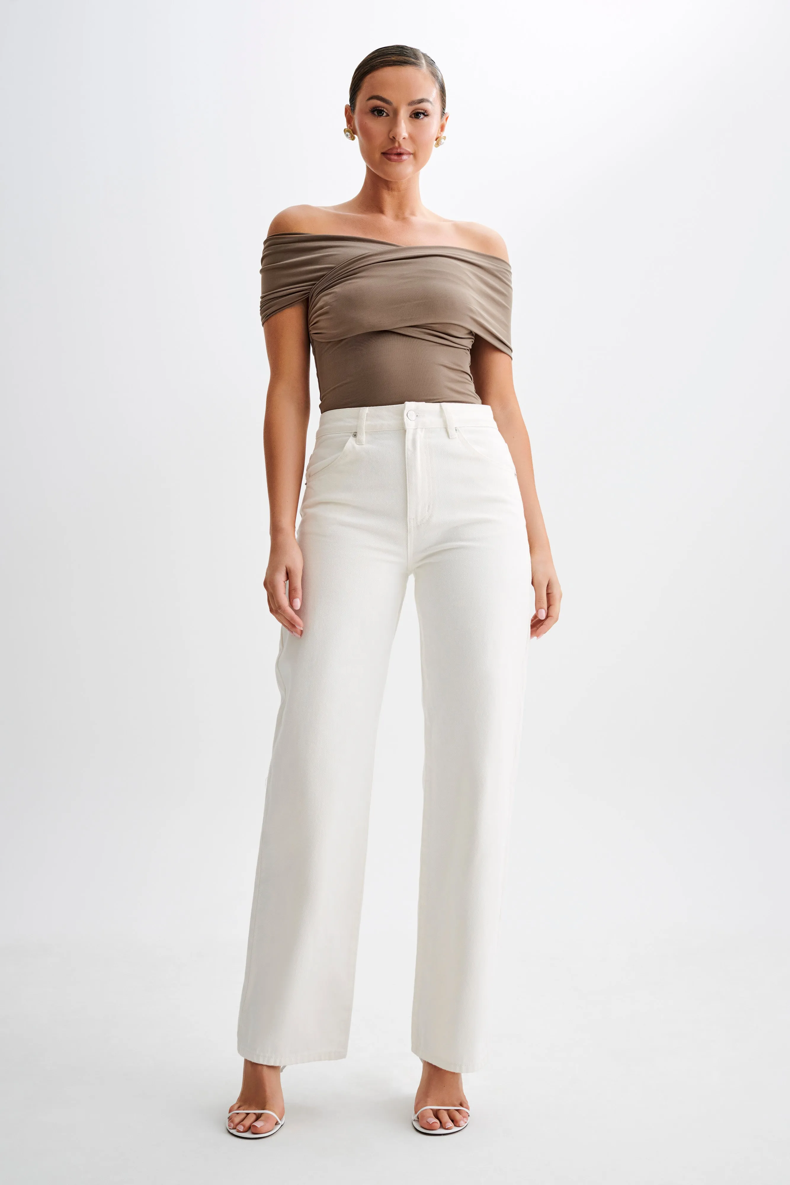 Lourdes Slinky Off Shoulder Top - Coco Activewear Top Seamless construction