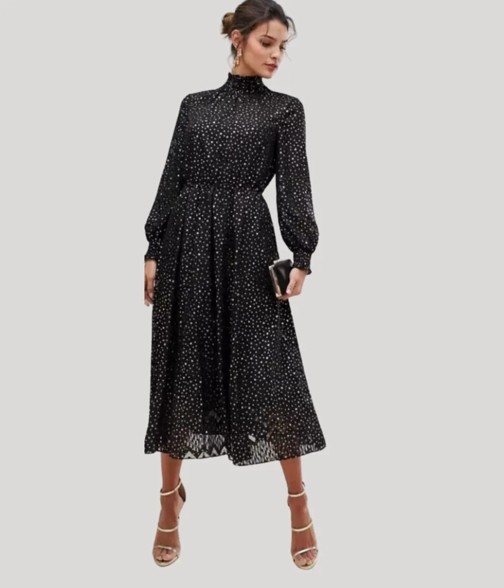 Refined Vibe Ted Baker Georgette Star Midi Dress