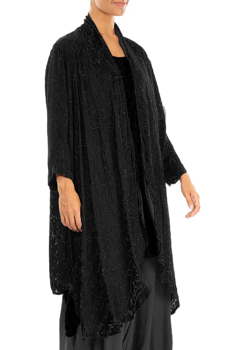 No Static UV Block Open Black Devor?? Feather Silk Jacket