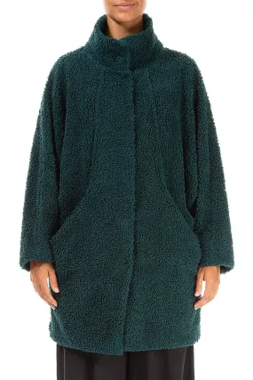 Heavyweight Warmth Peacock Teddy Cotton Coat