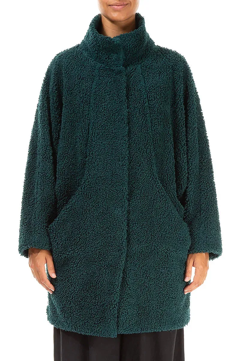 Heavyweight Warmth Peacock Teddy Cotton Coat