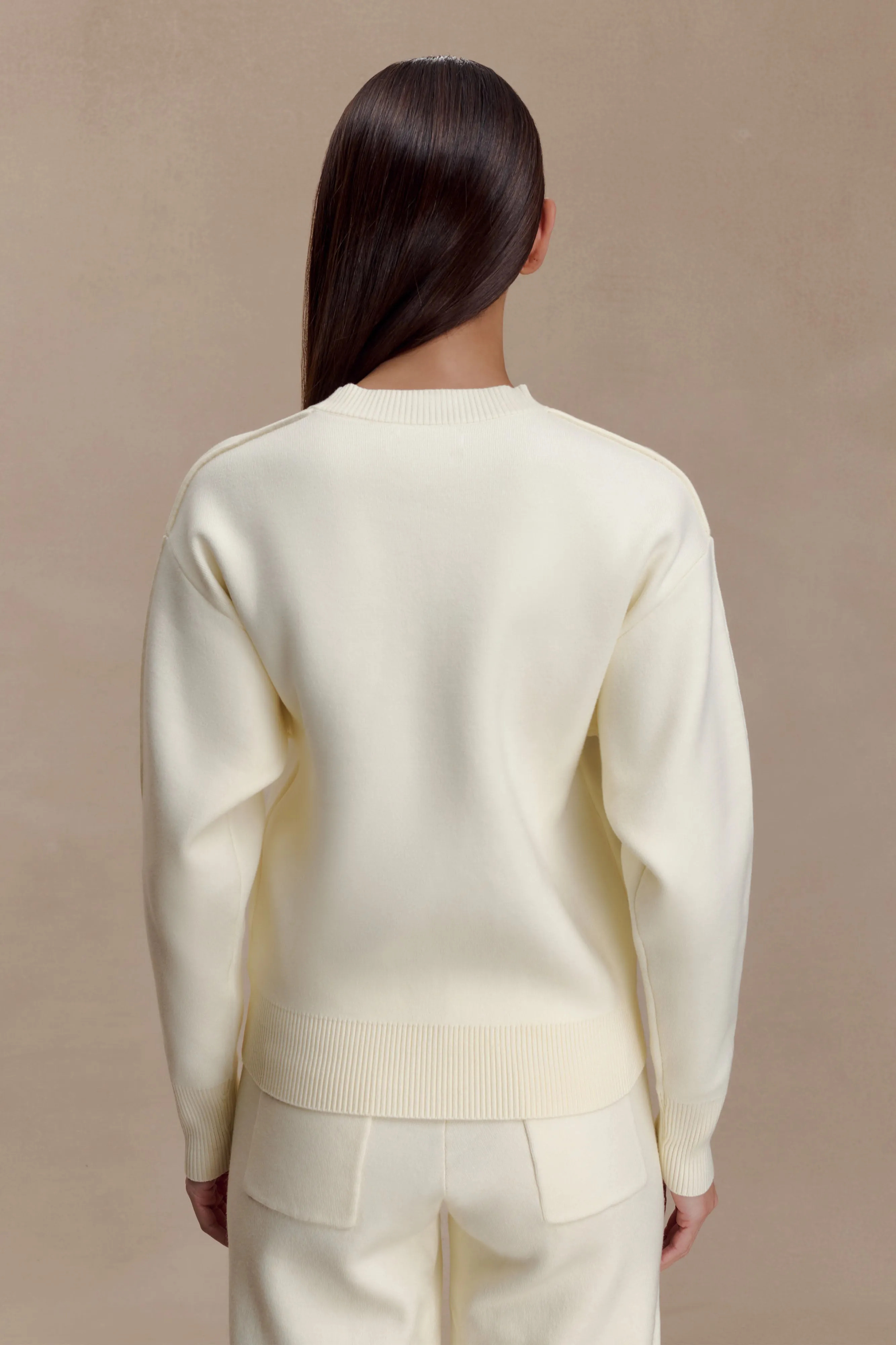 Pattern Print Braxton Cozy Knit Jumper - Ivory