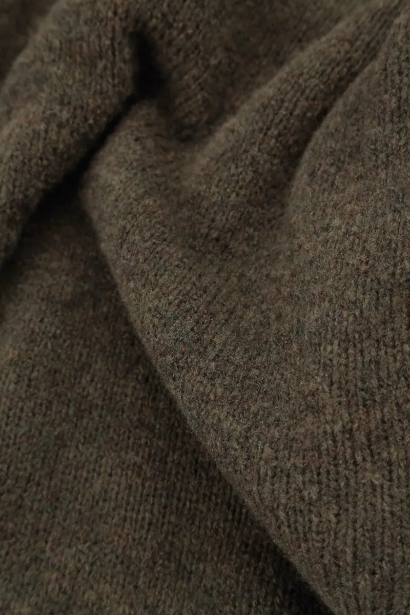 Light Reflective Noise Reduced Fasteners Three Pockets Khaki Wool Gilet