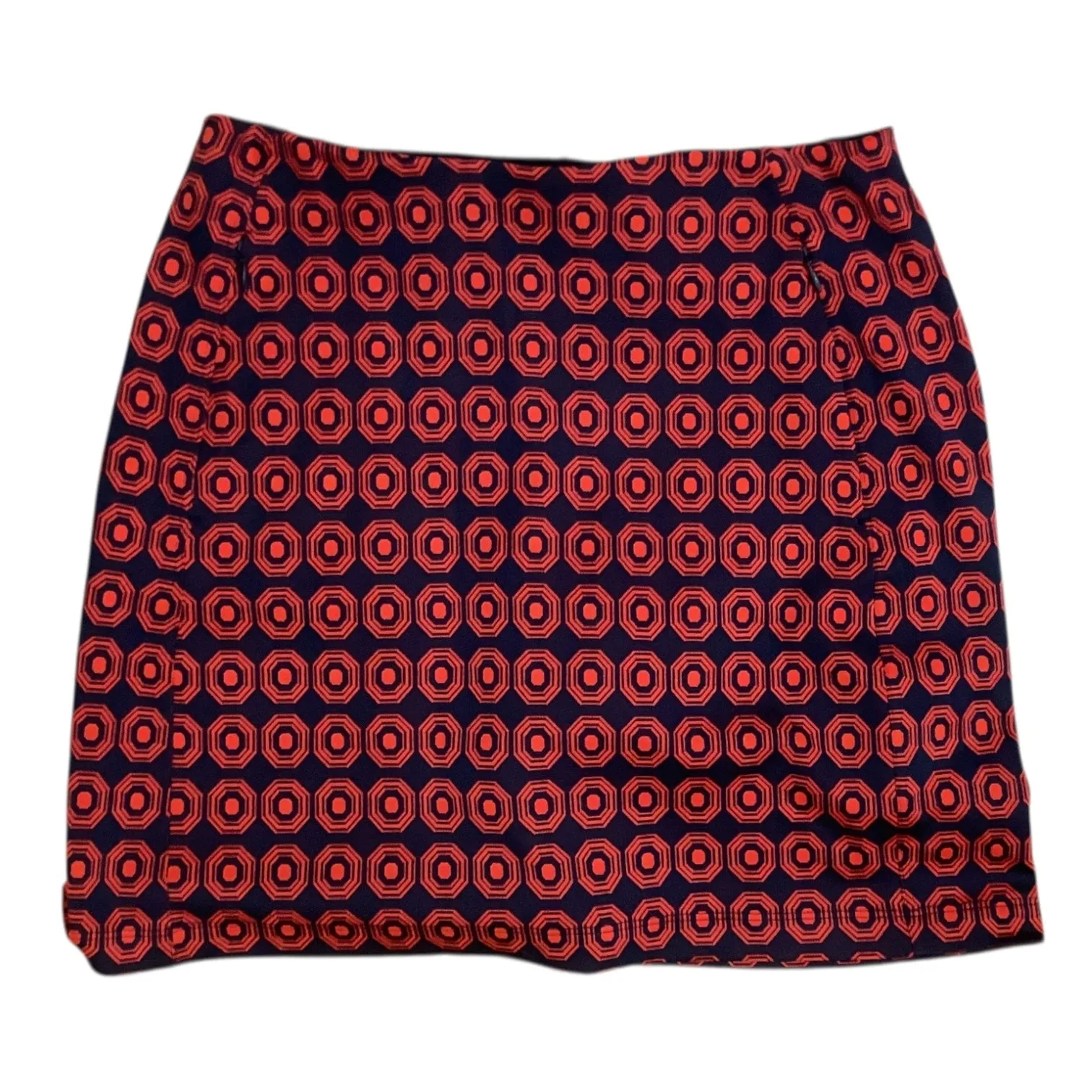 Airy Look Skort Designer By Tory Burch In Blue & Red, Size:Sp