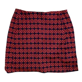 Airy Look Skort Designer By Tory Burch In Blue & Red, Size:Sp