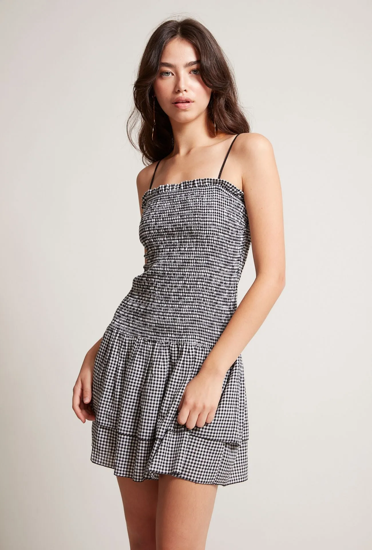 GINGHAM MINI DRESS Layered Form