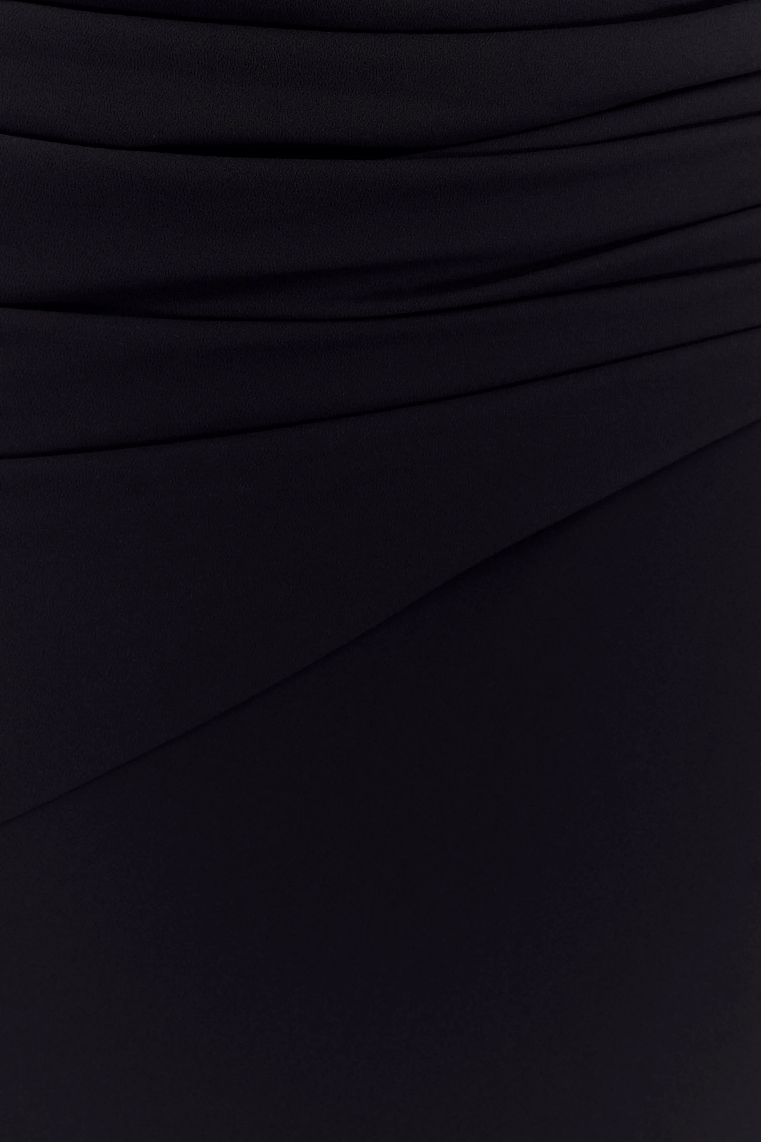 Elegant Vibe Gentle Shine Giulia Chiffon Draped Maxi Dress - Black