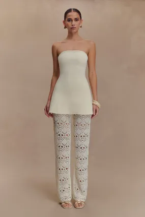 Trena Crochet Knit Pants - Ivory QuickReleaseFastenings