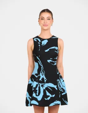 River A-line Knit Mini Dress Minimalist feel