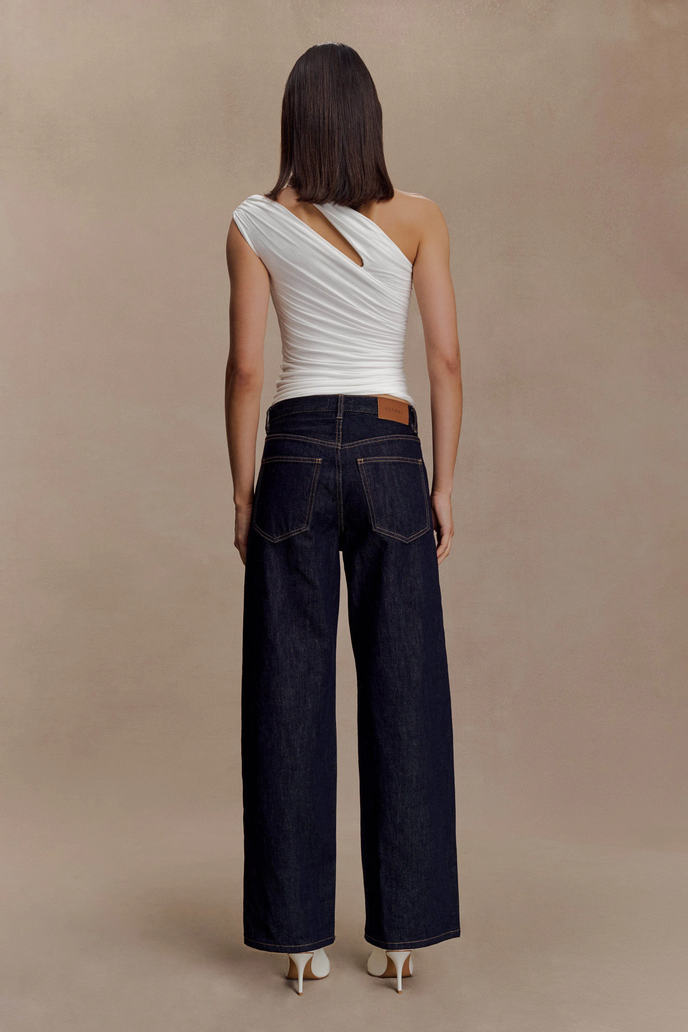 Anna One Shoulder Modal Top - White Winter Fashion VentilatedArmholes